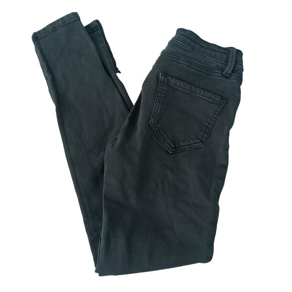 Wishlist Pants - WishList Moto Style Gray Jeans with Ankle Zippers - Size Small